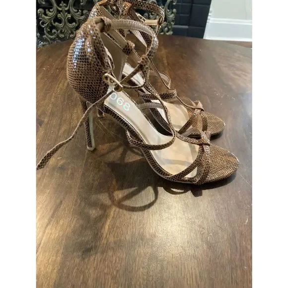 M068 snake print high heels sandals‎ - Picture 3 of 5